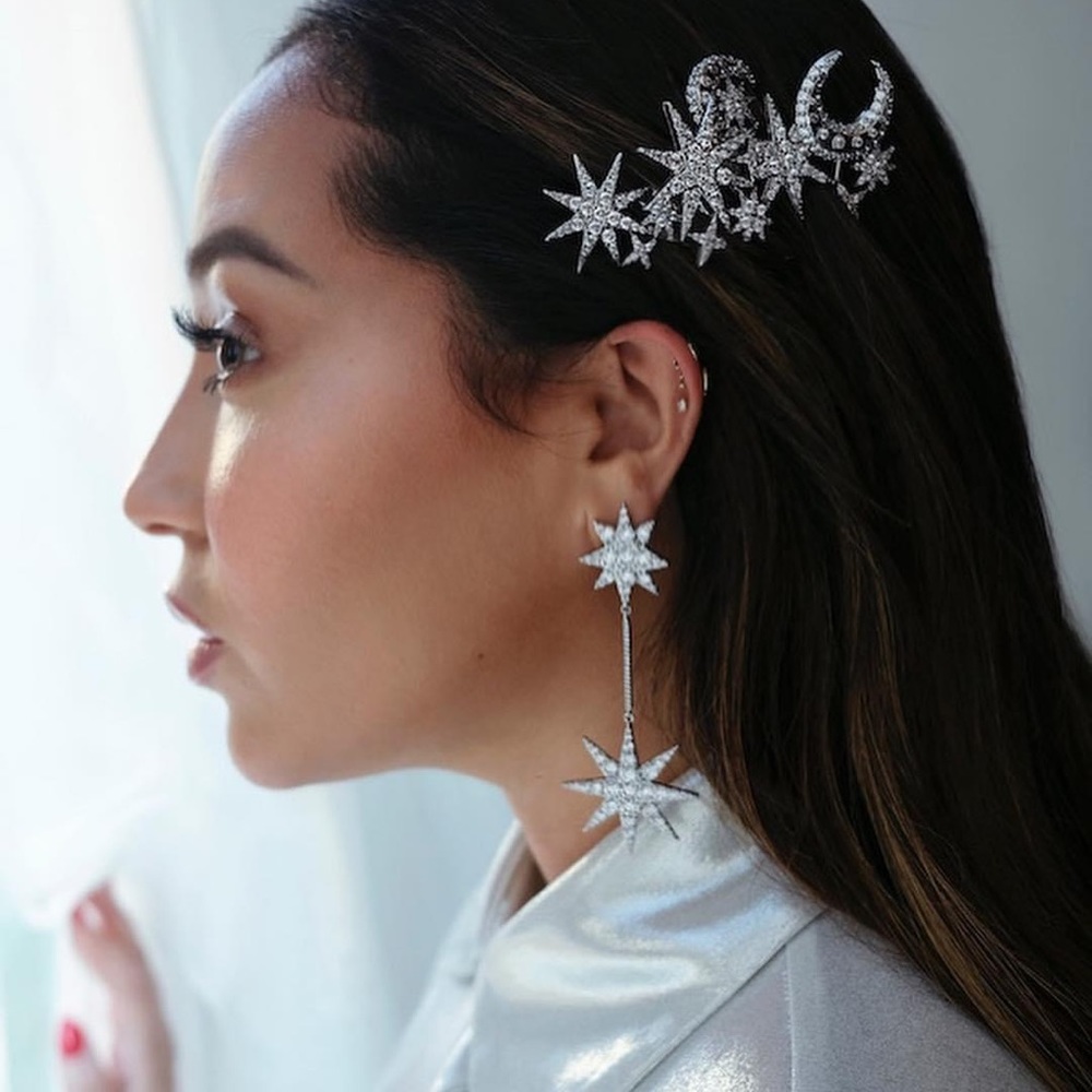 XIXI by Adrienne Bailon “Star of Wonder” Earrings in SILVER